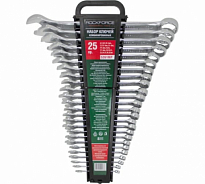 Набор ключей комбинированных RF-5261MP 25пр (6-19,21,22,24,27,30,32мм) на пласт.держ.ROCKFORCE /1 